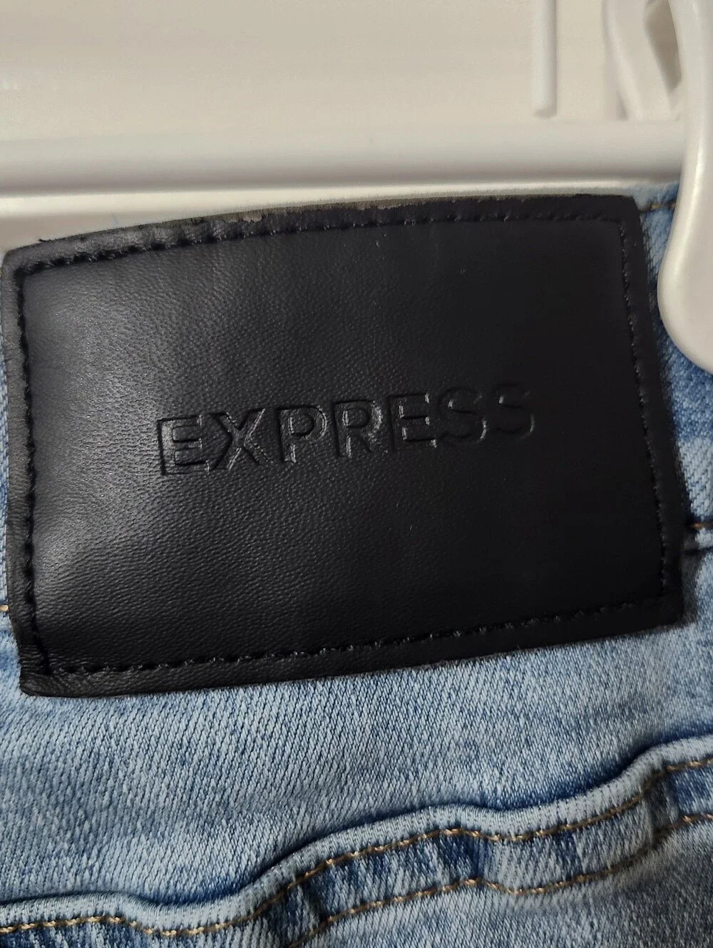 Express Light Blue Stretch, Athletic Slim Straight Jeans, Size: 36 X 30